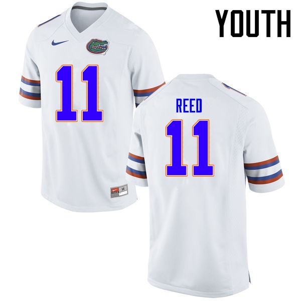 Florida Gators Youth #11 Jordan Reed College Football Jerseys White
